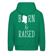 S00024 Mississippi Born & raised  Men's Hoodie - kelly green
