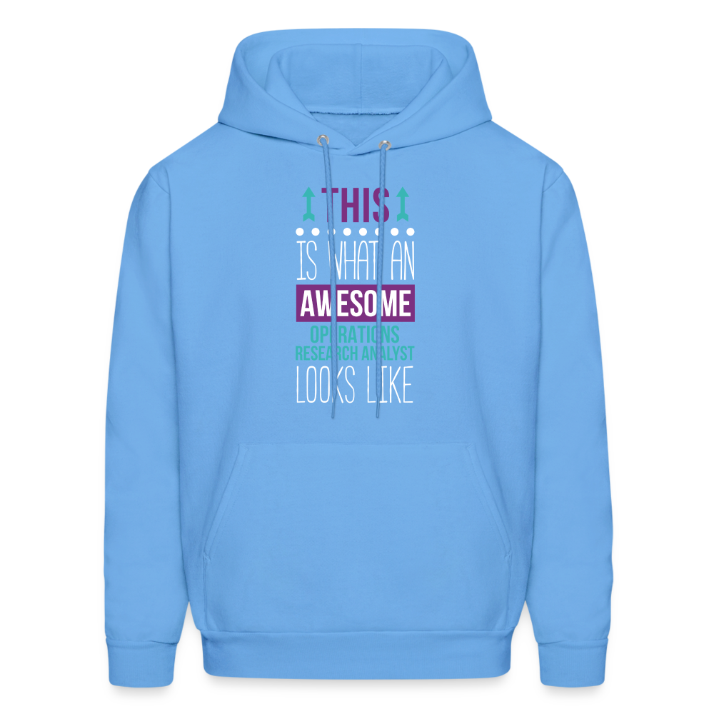 This is what an awesome Operations research analyst looks like  S00069 Men's Hoodie - carolina blue