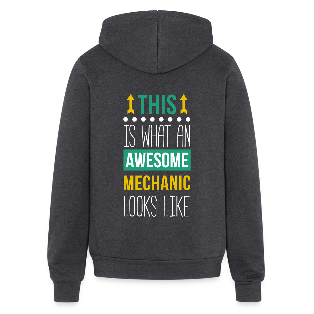 This is what an awesome Mechanic looks like Unisex Zip Hoodie S00103 - charcoal grey