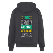 This is what an awesome Mechanic looks like Unisex Zip Hoodie S00103 - charcoal grey