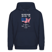 Patriot History began July 4th, 1776, everything before that was a mistake  S00055 Men's Hoodie - navy
