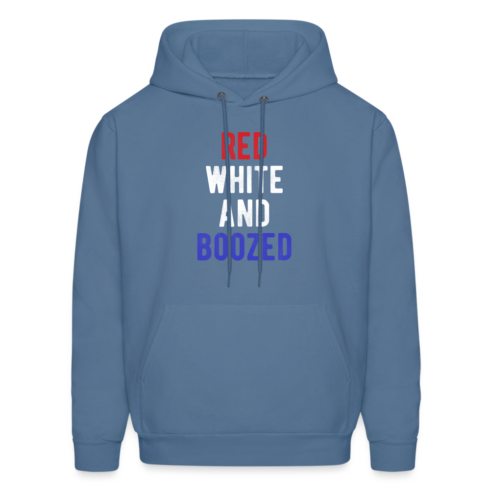 Patriot Red white and boozed  S00051 Men's Hoodie - denim blue