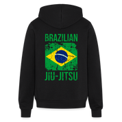 Brazilian Jiu Jitsu Flag Gildan Heavy Blend Adult Zip Hoodie - black
