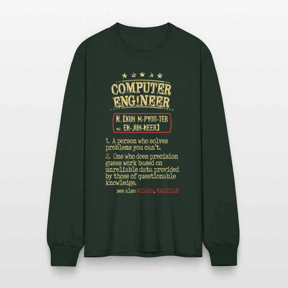 K00800 Computer Engineer crewneck - Computer Engineer see also WIZARD, MAGICIAN, - forest green