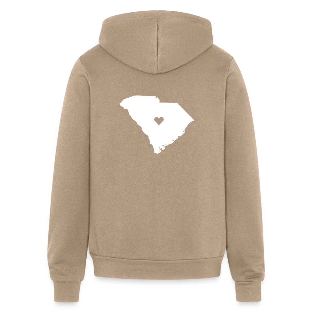 Love South Carolina Zip Hoodie S00040 - tan