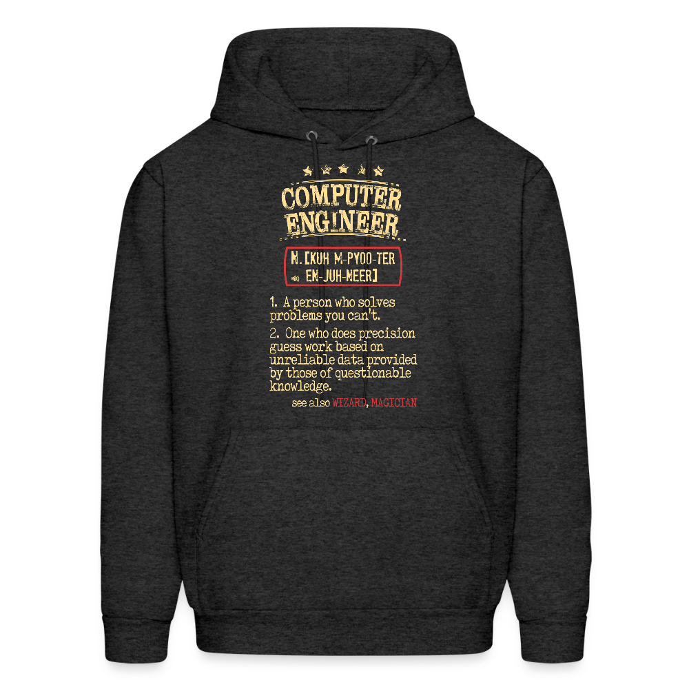 K00800  Computer Engineer Hoodie - Computer Engineer see also WIZARD, MAGICIAN, Computer Engineer GifMen's Hoodie - charcoal grey