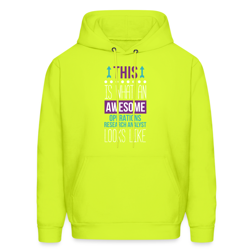 This is what an awesome Operations research analyst looks like  S00069 Men's Hoodie - safety green