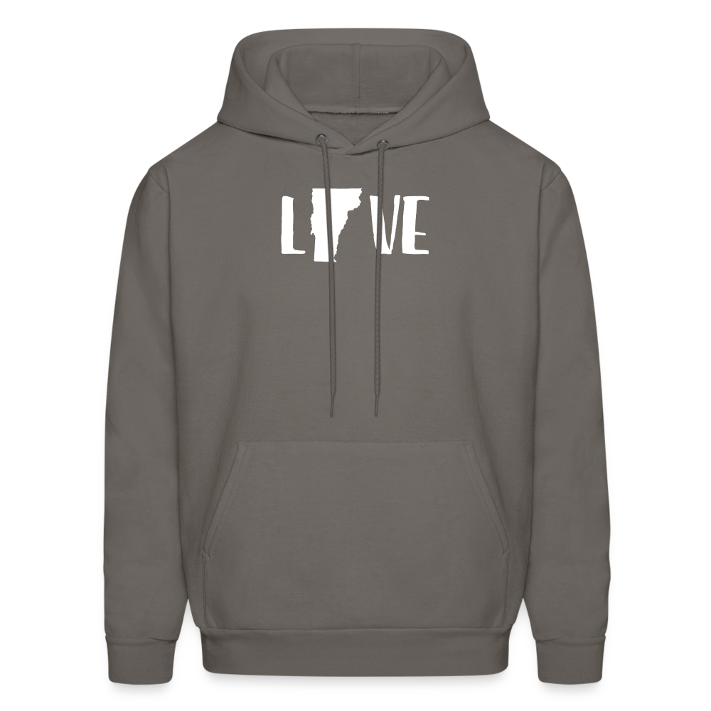 S00045 Vermont -Love Men's Hoodie - asphalt gray