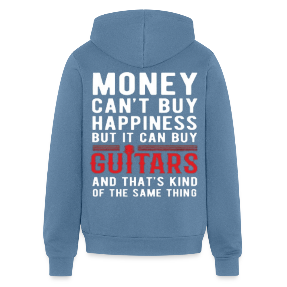 S00312 Money can't buy happiness, but it can buy guitars and that's kind of the same thing Unisex Full Zip Hoodie - steel blue