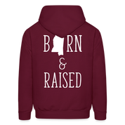 S00024 Mississippi Born & raised  Men's Hoodie - burgundy