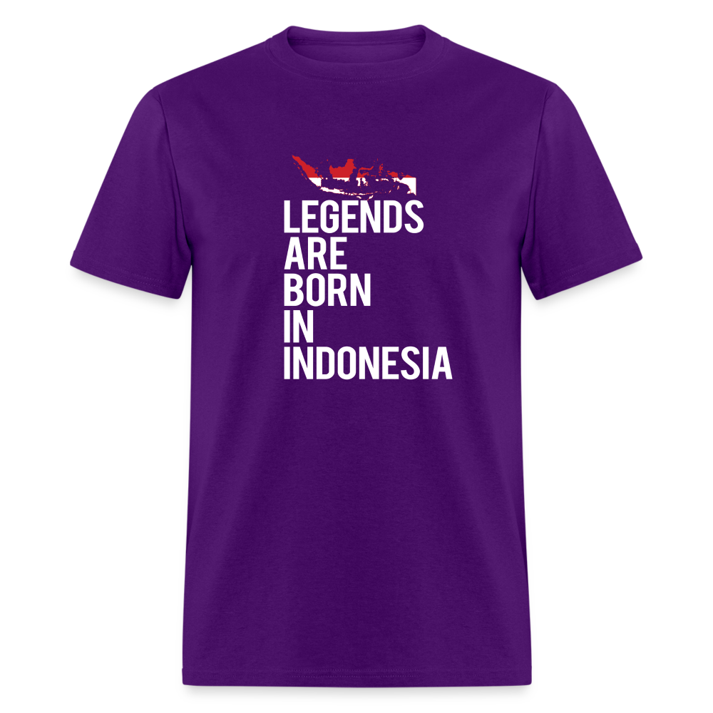 Legends are born in Indonesia Unisex Classic T-Shirt - purple