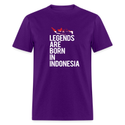 Legends are born in Indonesia Unisex Classic T-Shirt - purple