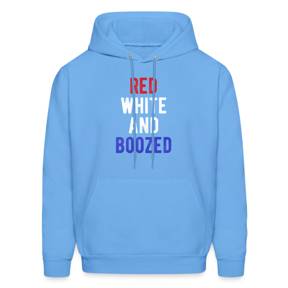 Patriot Red white and boozed  S00051 Men's Hoodie - carolina blue