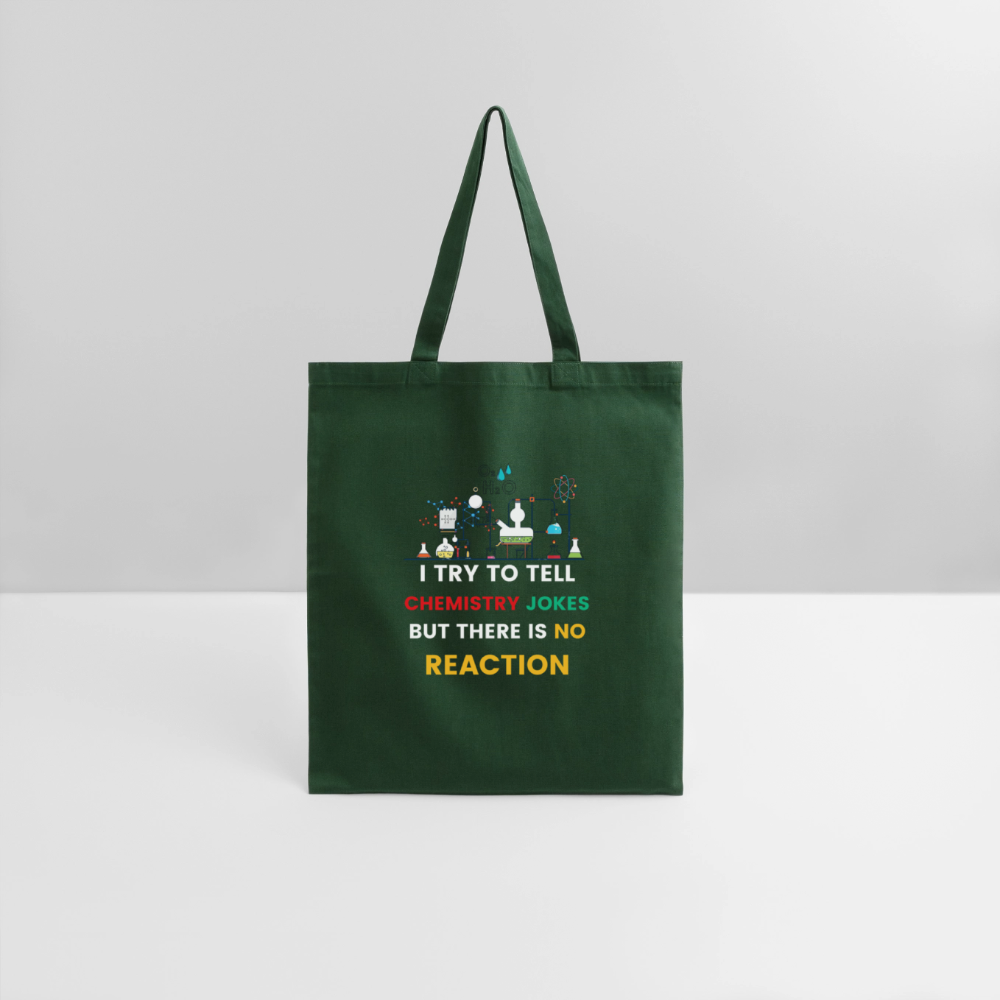 Chemistry jokes tote bag new design 2025 - forest green