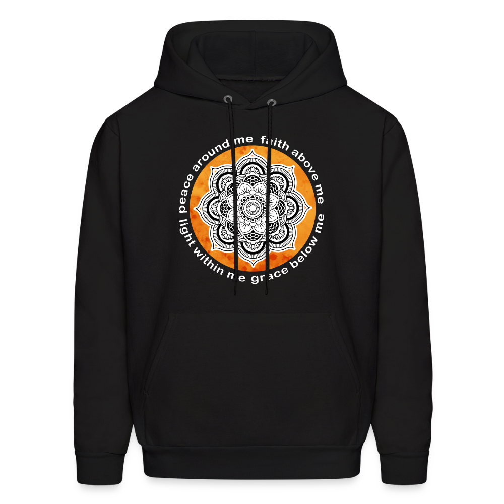 Buddhist Hoodie - Peace around me, face above me, light within me, grace below me Crewneck Gift - black