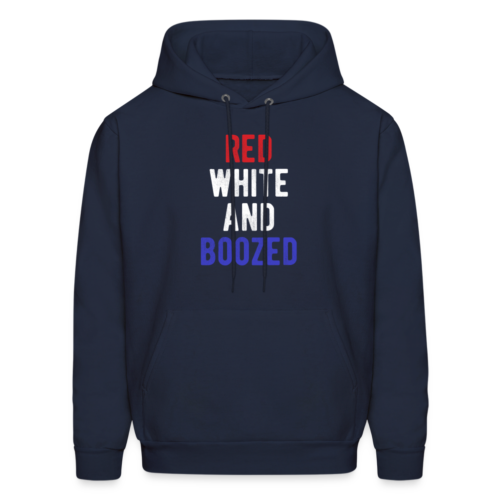 Patriot Red white and boozed  S00051 Men's Hoodie - navy