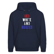 Patriot Red white and boozed  S00051 Men's Hoodie - navy