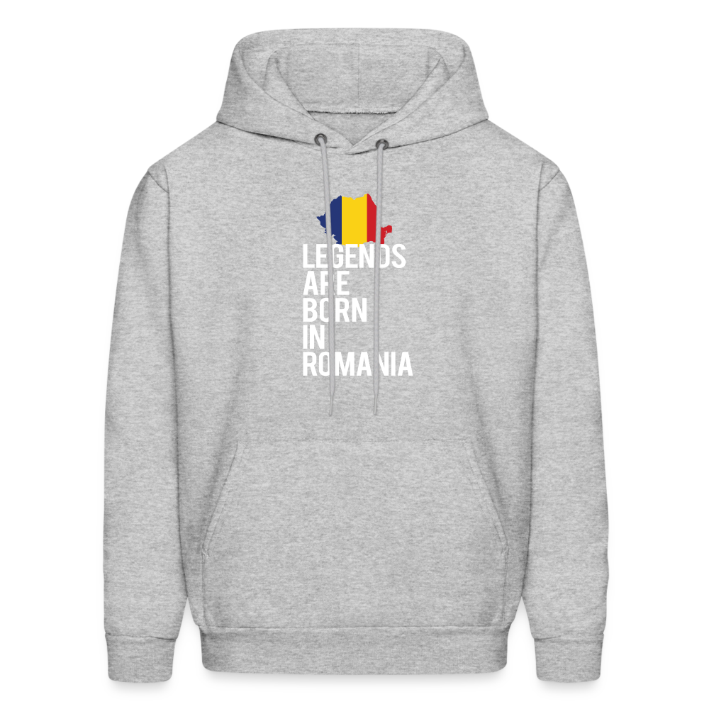 Legends are born in Romania Men's Hoodie - heather gray