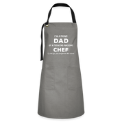 I'm a proud DAD of a freaking awesome Chef (She)P01169 Apron - gray/black