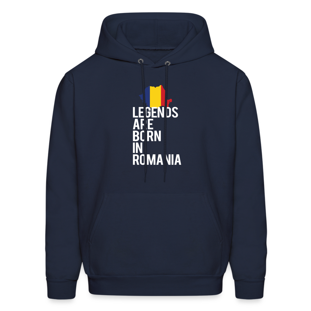 Legends are born in Romania Men's Hoodie - navy