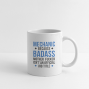 W-S00105 - mechanic badass white mug - white
