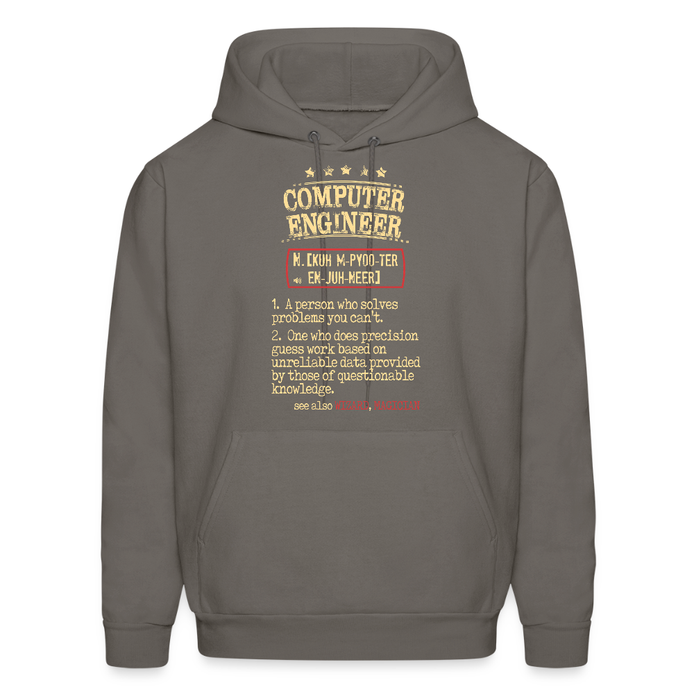 K00800  Computer Engineer Hoodie - Computer Engineer see also WIZARD, MAGICIAN, Computer Engineer GifMen's Hoodie - asphalt gray