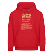 K00800  Computer Engineer Hoodie - Computer Engineer see also WIZARD, MAGICIAN, Computer Engineer GifMen's Hoodie - red