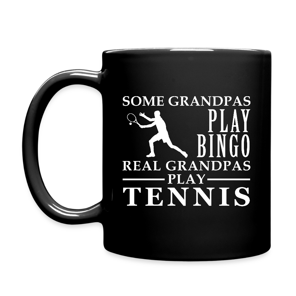 K00007  Tennis Grandpa Gift, Grandfather Gift, Poppy Gift, New Grandpa Gift, Mug for Gramps Mug Papa Gift, Father's day - black
