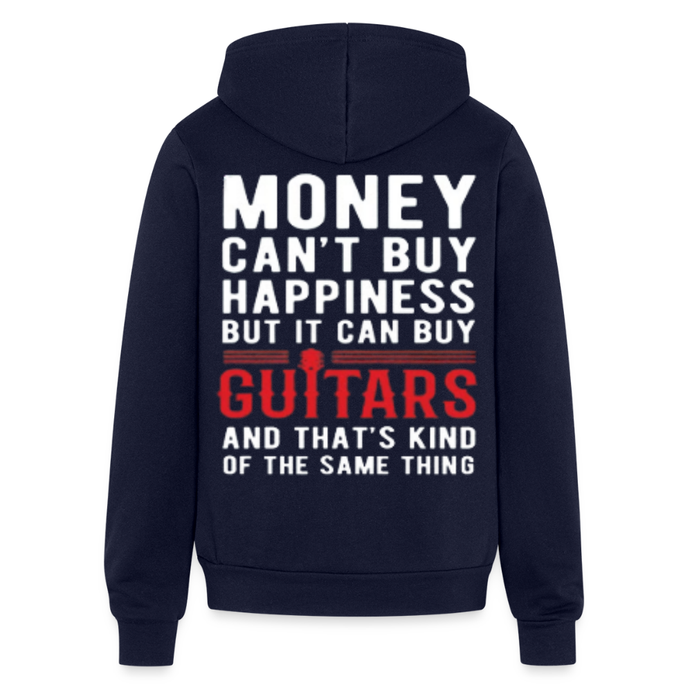 S00312 Money can't buy happiness, but it can buy guitars and that's kind of the same thing Unisex Full Zip Hoodie - navy
