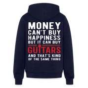 S00312 Money can't buy happiness, but it can buy guitars and that's kind of the same thing Unisex Full Zip Hoodie - navy