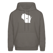 S00049Wisconsin - Love Men's Hoodie - asphalt gray