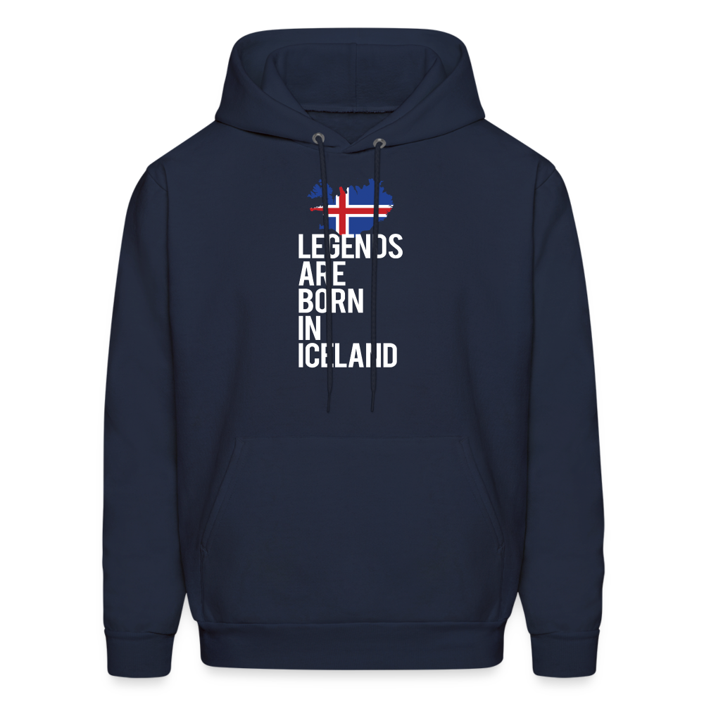Legends are born in Iceland Men's Hoodie - navy