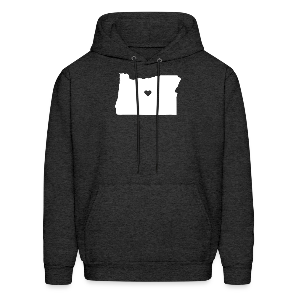 S00037 Oregon-Love  Men's Hoodie - charcoal grey