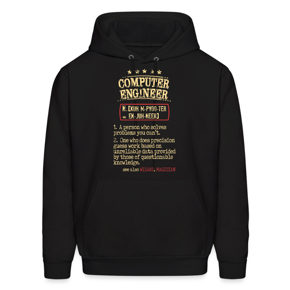 K00800  Computer Engineer Hoodie - Computer Engineer see also WIZARD, MAGICIAN, Computer Engineer GifMen's Hoodie - black