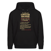 K00800  Computer Engineer Hoodie - Computer Engineer see also WIZARD, MAGICIAN, Computer Engineer GifMen's Hoodie - black