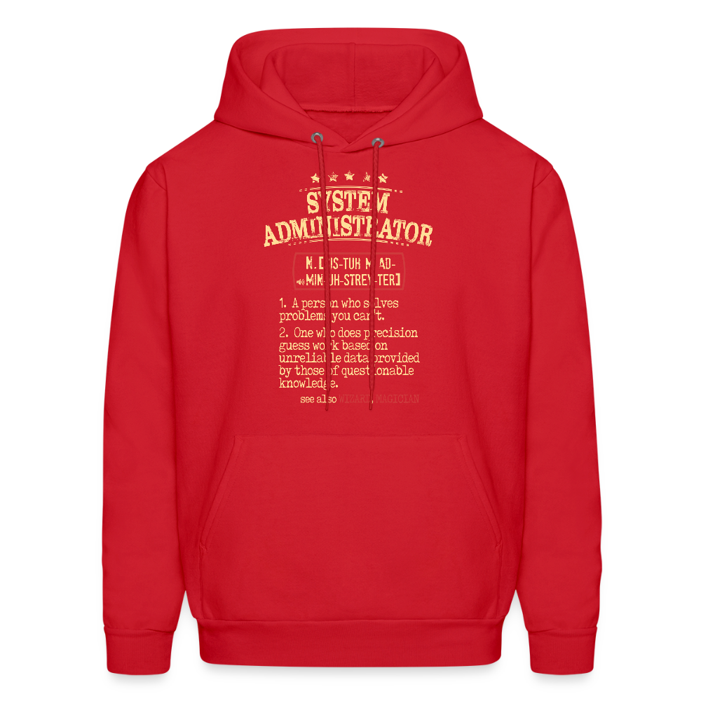 System Administrator Hoodie Unisex Hoodie - red