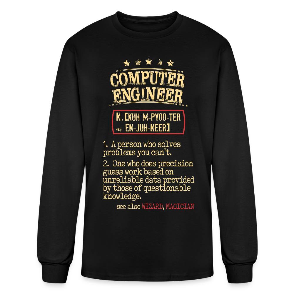 K00800 Computer Engineer crewneck - Computer Engineer see also WIZARD, MAGICIAN, - black