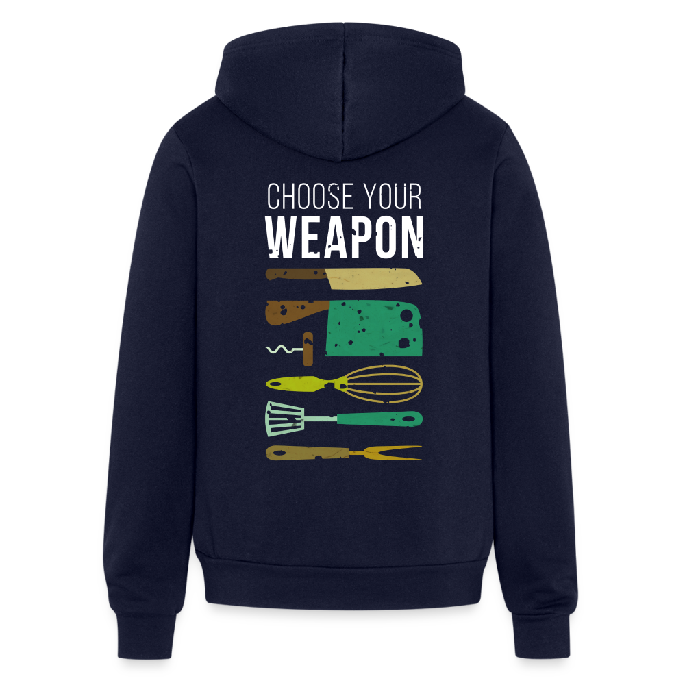 S00534 Choose your weapon Gildan Heavy Blend Adult Zip Hoodie - navy