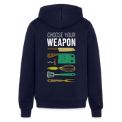 S00534 Choose your weapon Gildan Heavy Blend Adult Zip Hoodie - navy