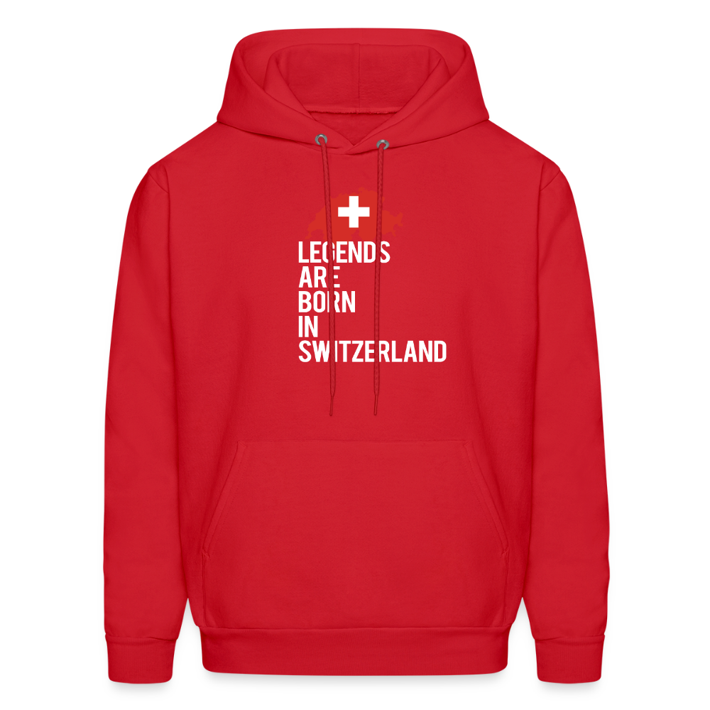 Legends are born in Switzerland Unisex Hoodie - red