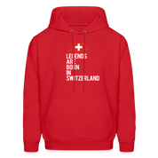 Legends are born in Switzerland Unisex Hoodie - red