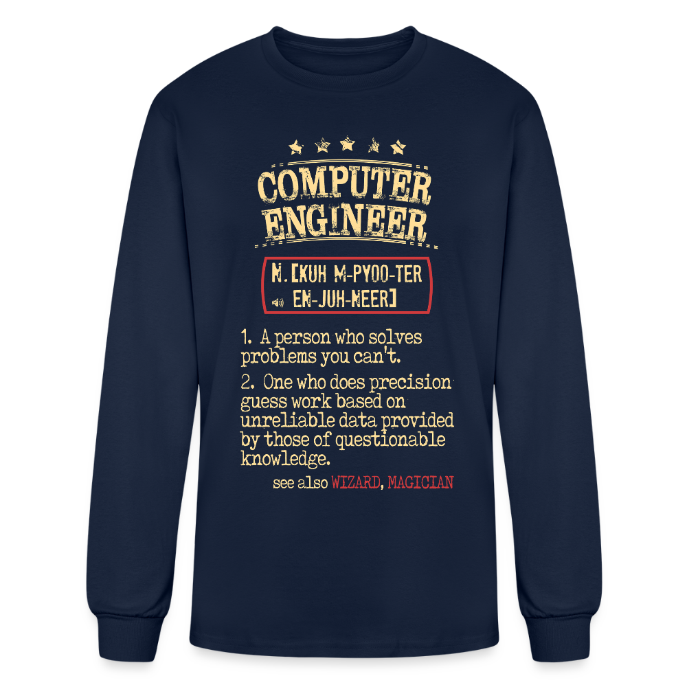 K00800 Computer Engineer crewneck - Computer Engineer see also WIZARD, MAGICIAN, - navy