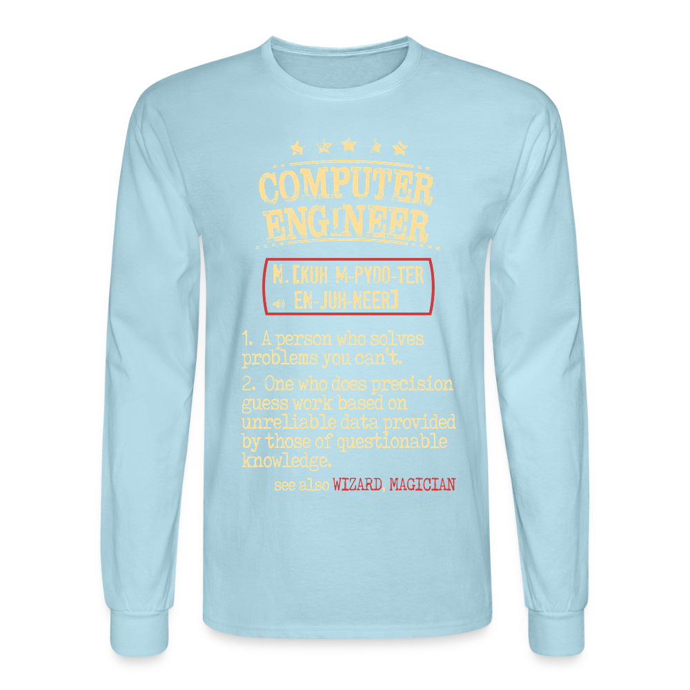 K00800 Computer Engineer crewneck - Computer Engineer see also WIZARD, MAGICIAN, - powder blue