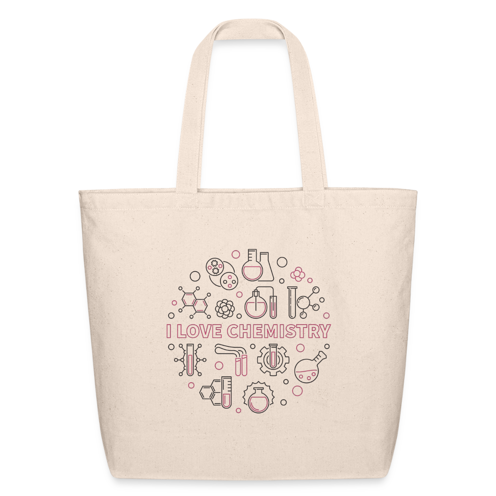 I love chemistry Natural cotton tote bag Eco-Friendly Cotton Tote - natural