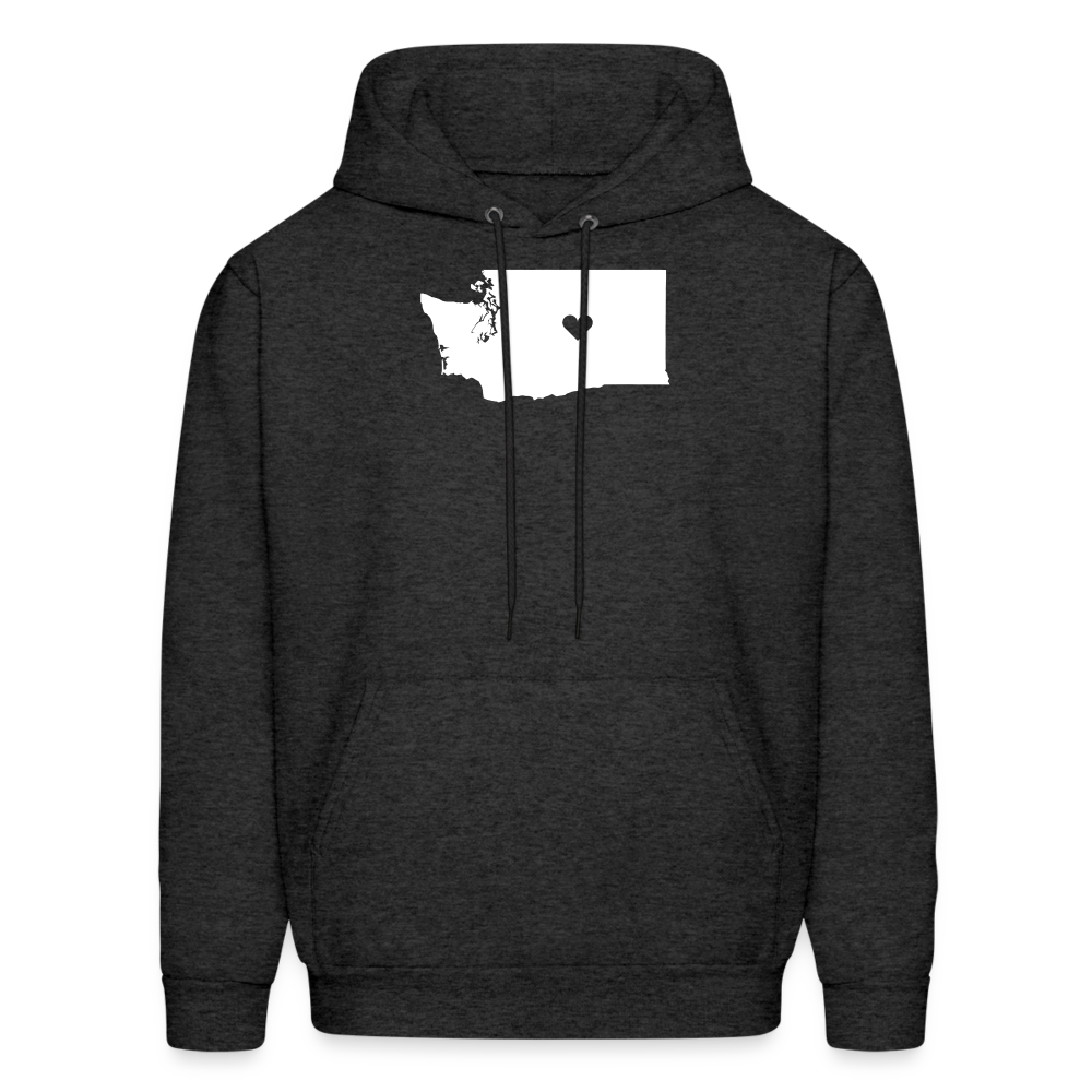 S00047 Washington -Love Men's Hoodie - charcoal grey