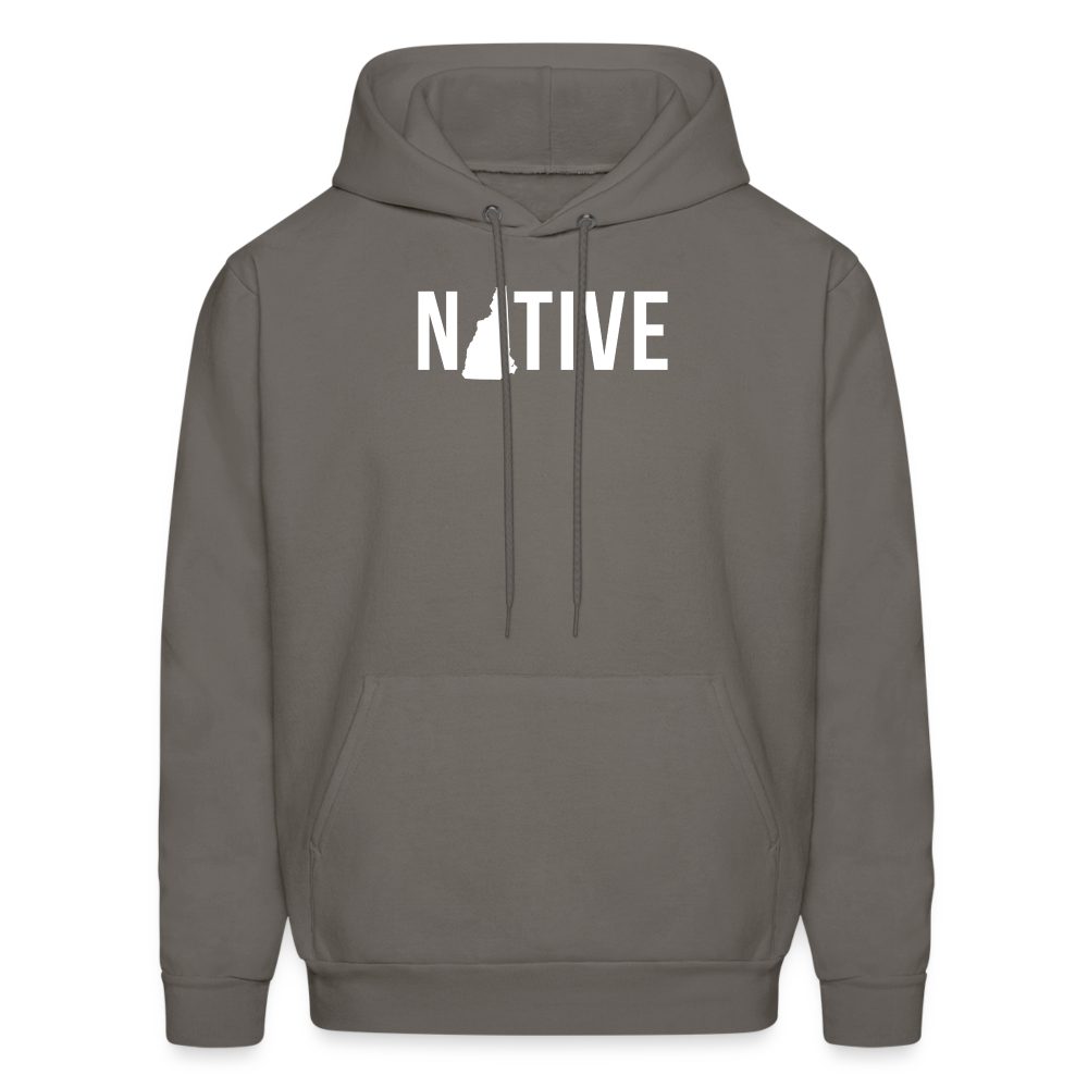 S00029 New Hampshire- Native Men's Hoodie - asphalt gray