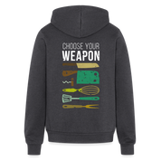 S00534 Choose your weapon Gildan Heavy Blend Adult Zip Hoodie - charcoal grey