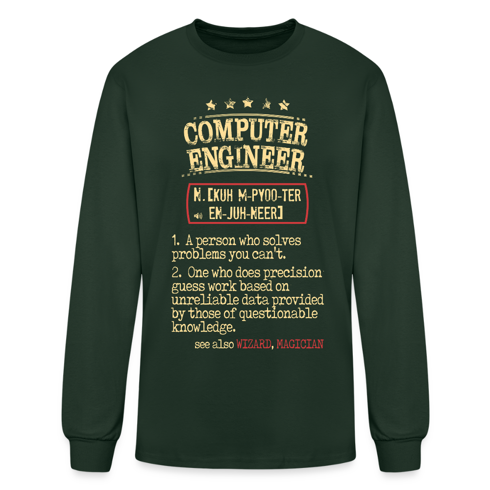 K00800 Computer Engineer crewneck - Computer Engineer see also WIZARD, MAGICIAN, - forest green