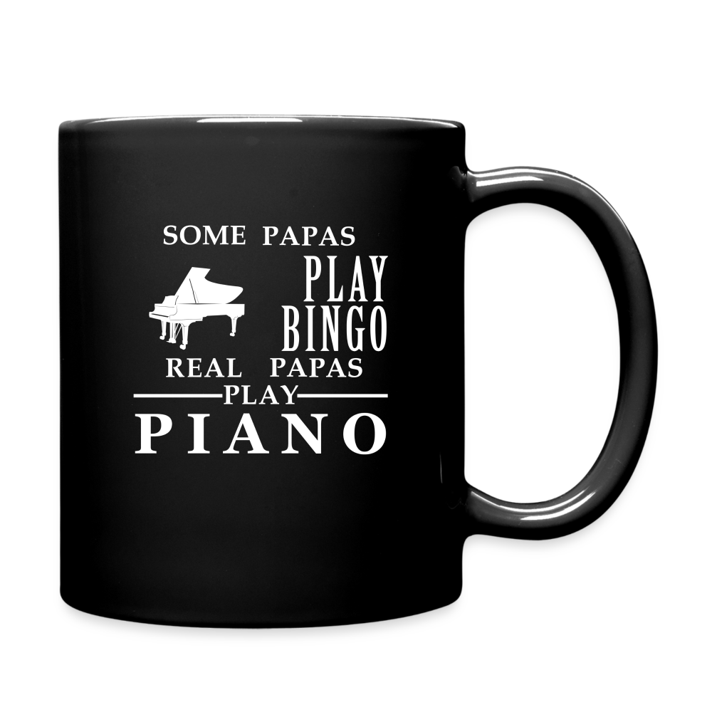 Some PAPAS play bingo , real PAPAS play piano Mug - black