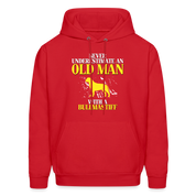 Never underestimate an old man with a Bullmastiff Unisex Hoodie - red
